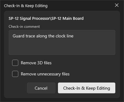 Check-In & Keep Editing