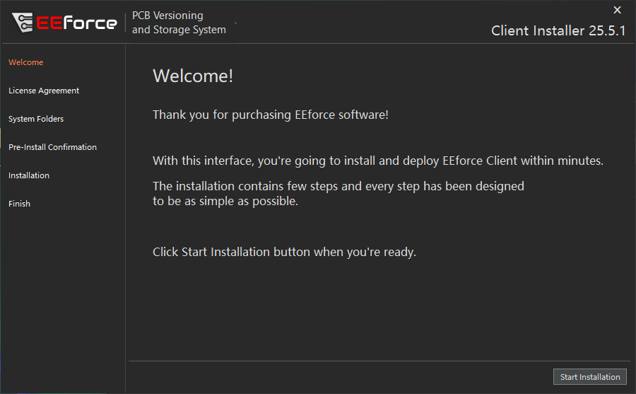 Client installer welcome