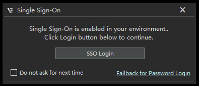 EEforce SSO Login Dialog