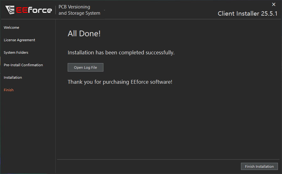 Installation complete