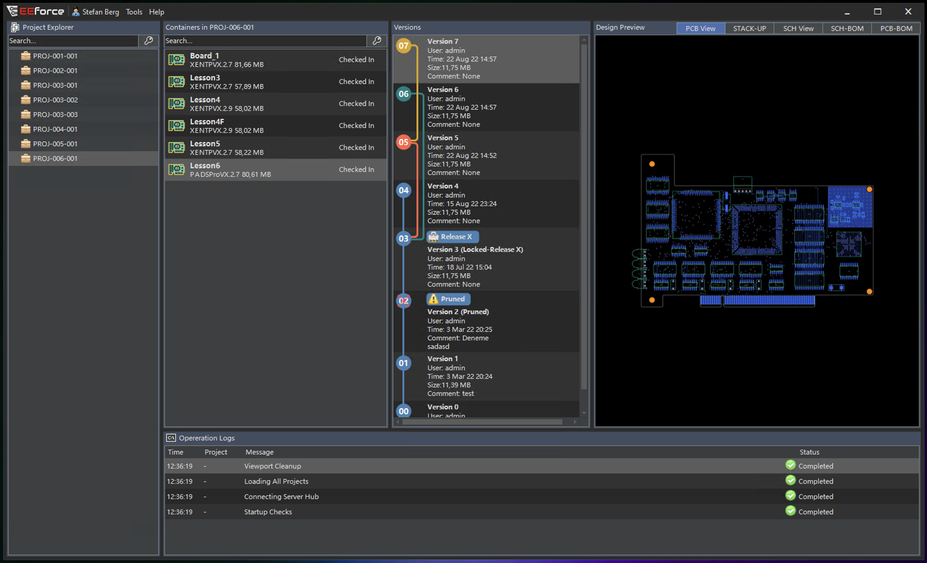 EEforce main interface