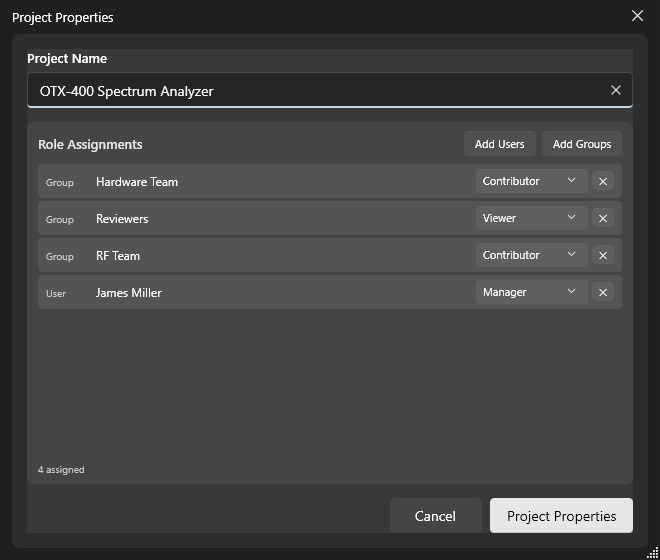 Project Properties
